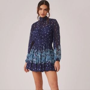 Anthropologie Let Me Be Mock Neck Midi Dress